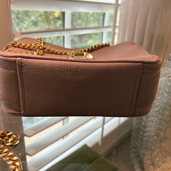 Marc Jacobs The Snapshot Small Elevated Crossbody Bag RARE Pink with Gold Chain - Picture 6 of 9